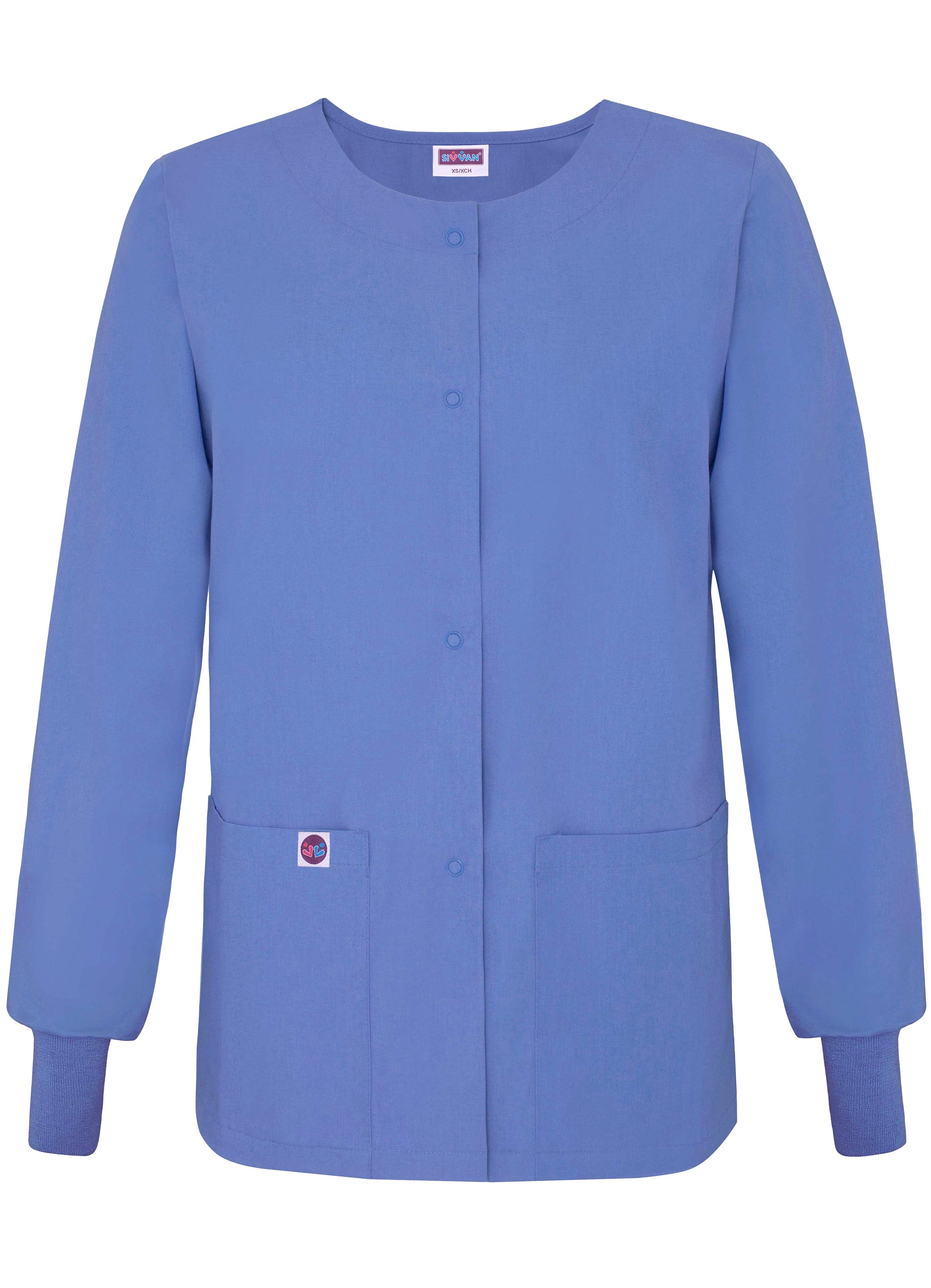 Sivvan Veste d'Échauffement de Sarrau pour Femmes/clous avant - Col Rond
