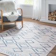 thumbnail image 1 of Rugking Area Rugs Area Rugs for Living Room 4X6 Modern Kitchen Soft Rug Indoor Mat Geometric Print Floor Cover Thin Carpet Doormat Non Slip for Bedroom Dining Room Blue, 1 of 6