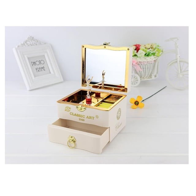 Classic Vintage Rotating Dancer Ballerina Music jewelry Box