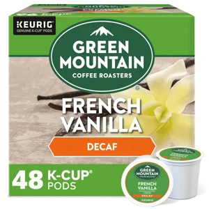 Green Mountain Coffee Décaf de la Vanille française - Pod K-Cup - Léger Rôtissement - 48ct