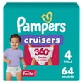 thumbnail image 2 of Pampers Diapers - Cruisers 360° - Size 4, up to 100% Leakproof Fit, Designed for Active Babies, Pull On Diaper, EZ Off Tabs Designed for Easy Changes, 2 of 23
