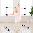 thumbnail image 2 of Costway 4FT Portable Double Freestanding Ballet Barre Dancing Stretching Pink, 2 of 10