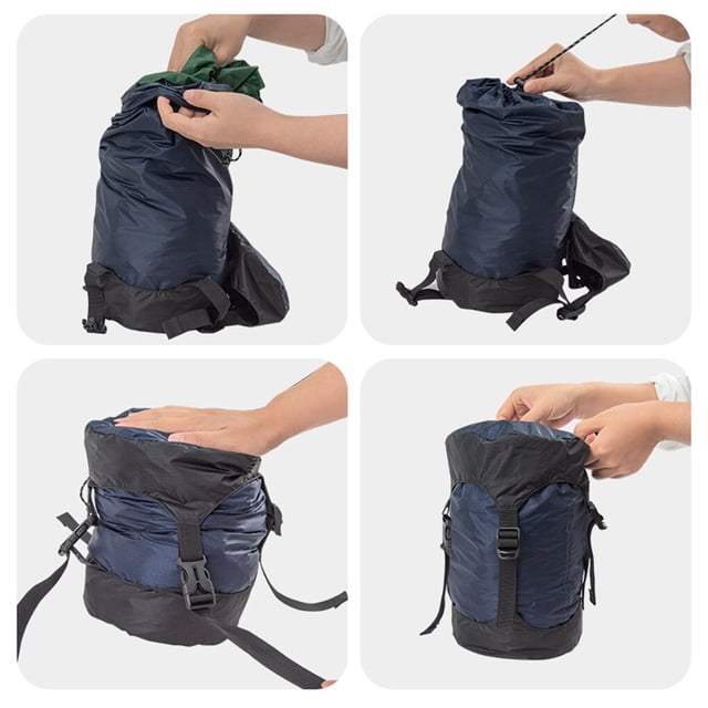 Sac de Compression à Cordon, Articles de Voyage, Sac de Compression Imperméable, Rangement, Sacs pour l'Extérieur, Gain de Place, Camping, Randonnée, Backpacking, Alpinisme, Bleu/TG