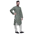thumbnail image 2 of Atasi Printed Designer Rayon Button Down Casual Kurta With Pajama For Men, 2 of 4
