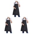 thumbnail image 4 of Transemion 12pcs Woman Apron With Pockets Efficient And Stylish Cooking Companion Adjustable Half-length Adult Apron Polyester black 3Set, 4 of 6