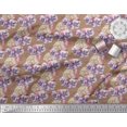 thumbnail image 3 of Soimoi Georgette Viscose Fabric Insect,Pansy & Yellow Flower Floral Printed Craft Fabric by the Yard 42 Inch Wide, 3 of 3