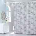 thumbnail image 4 of Rvkxad Ensemble de Rideau de Douche Moderne, Rideau de Salle de Bain Imperméable en Polyester 180x100cm avec Crochets, Rideau de Bain Toutes Saisons, Doublure de Douche, 4 of 7