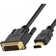 thumbnail image 2 of KOMI HDMI to DVI Adapter Cable, 1.8m CL3 Rated High Speed Bi-Directional DVI-D 24 1 Male to HDMI Male Support 1080P Full HD Compatible for Roku, Laptop, 2 of 5
