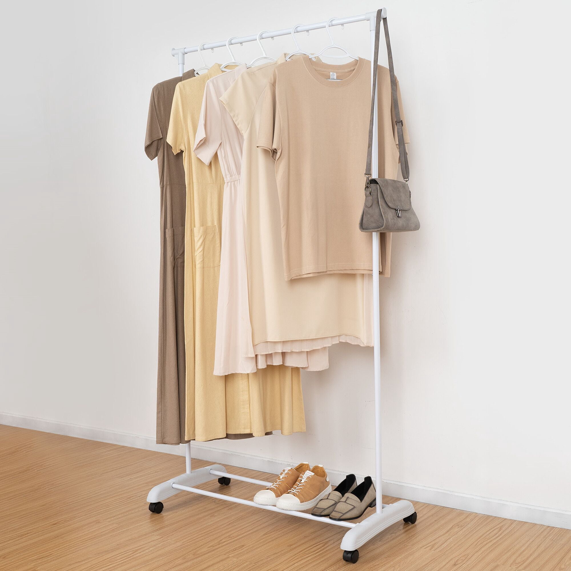 Mainstays Porte-vêtements simple tige simple, blanc.