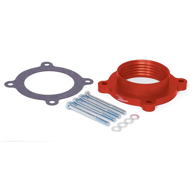 Airaid 310-616 Entretoise de Corps d'Accélérateur PowerAid (R) 1 Pouce d'Épaisseur; Rouge; Aluminium Billet; 1 Port