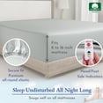 thumbnail image 3 of California Design Den Fitted Sheet Queen Only, Softest 400 Thread Count 100% Cotton Sateen, Deep Pocket, All-Around Elastic, Side Indicators - Light Gray, 3 of 7