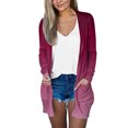 thumbnail image 2 of Pxiakgy cardigans pour Femmes Cardigan de Mode Décontracté avec Poches Manches Longues Veste Rouge G, 2 of 4