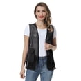 thumbnail image 4 of TOPTIE Adult Mesh Vest Zipper Supermarket Team Volunteer Uniform Vest - Black, 4 of 6