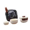 thumbnail image 2 of veasfak Portable Tea Set with Case Ceramic Chinese Kung Fu Teapot Teacups for Travel Two Teacups Set, 2 of 9