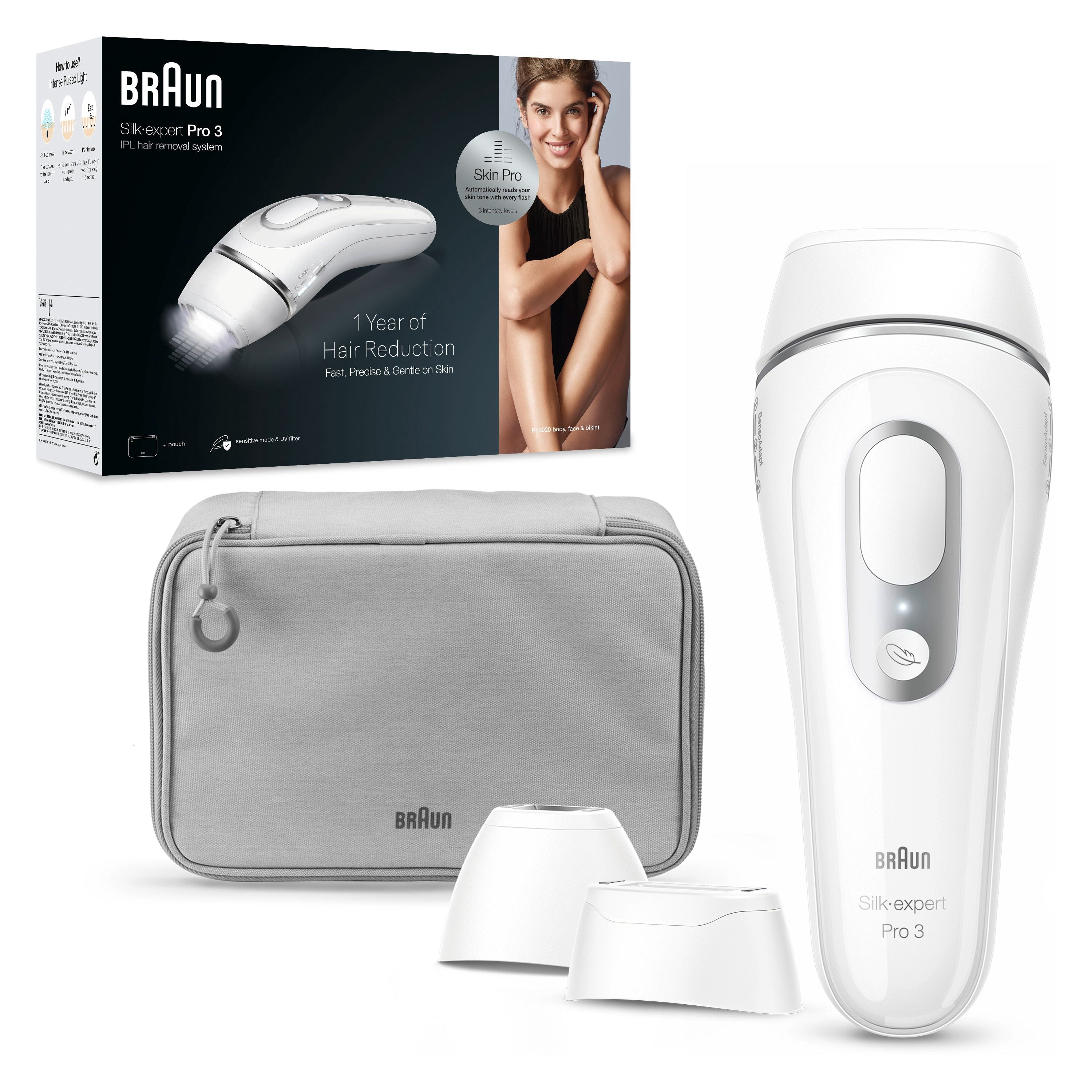 BRAUNブラウン 光美容器 Silk expert Pro3 Type6032 Braun Silk·expert Pro 3, PL3221 IPL for Women and Men, At-Home