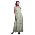 thumbnail image 1 of Bimba Feuilles de Fleurs Bimba Imprimée Robe Fluide à Bretelles Spaghetti Froncée pour Femme - Très Petit, 1 of 7
