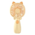 thumbnail image 1 of Cute Cat-Shaped Handheld Fan, USB Rechargeable Mini Fan, 3-Speed Portable Fan for Kids & Students, 1 of 6