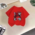 thumbnail image 4 of AJIWYH Polo Jaune pour Filles, T-Shirt Mignon à Imprimé Graphique pour Fille, Col Rond, Manches Courtes, T-Shirt Décontracté d'Été, Vêtements pour Filles de 5-6 Ans, Rouge, 4 of 4