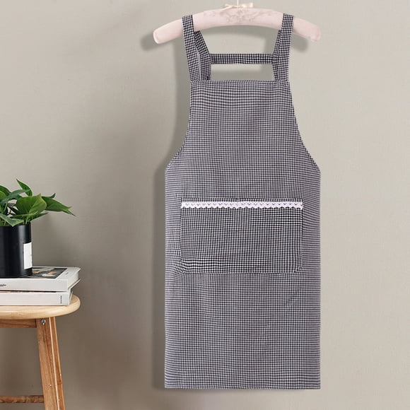 Antqov Kitchen Aprons, Apron for Cooking with 2 Pockets, Summer Canvas Apron Breathable Workwear Adult Fashion Chef Aprons for Men Women