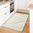 thumbnail image 3 of DEXDE Bathroom Rugs Mat 20x32, Soft Plush Shaggy Microfiber Bath Rug, Non Slip Bath Mats for Bathroom Floor, Machine Washable Absorbent Carpet for Shower Tub, White, 3 of 7