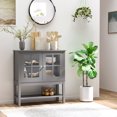 thumbnail image 2 of HOMCOM Modern Sideboard Buffet Cabinet Wood Console Table with Glass Doors, 2 of 10