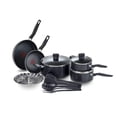 thumbnail image 4 of T-fal Essential 15PC Aluminum Cookware Set Black, 4 of 6