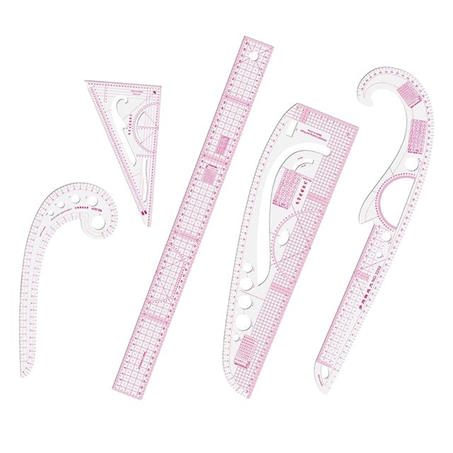 Règle de Courbe Française Règle de Courbe Tailleurs Règle Outils de Couture pour Créateur de Motifs 5 Pcs
