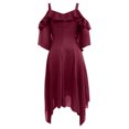 thumbnail image 3 of Off Shoulder Dress Summer Womens Fashion Dark In Love Ruffle Sleeves Off Shoulder Gothic Midi Dress, 3 of 3