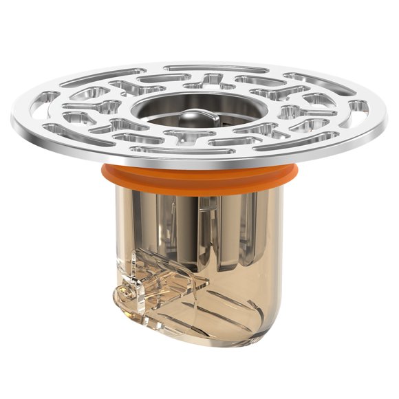 Floor Drain Backflow Preventer, 2.8 Inch Metal One Way Core for Shower Sewer Odor Control Silver
