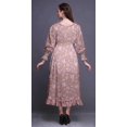 thumbnail image 4 of Bimba Floral Women Cotton Smocked Boho Renaissance Long Ruffle MaxiDress-Large, 4 of 5