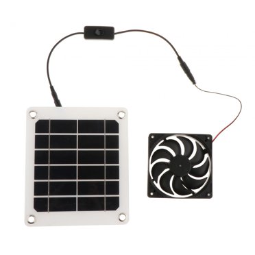 GROWTH TANK Solar Panel Fan 5V 10W Solar Powered Exhaust Fan for Outside Pet House Yacht 1 Fan