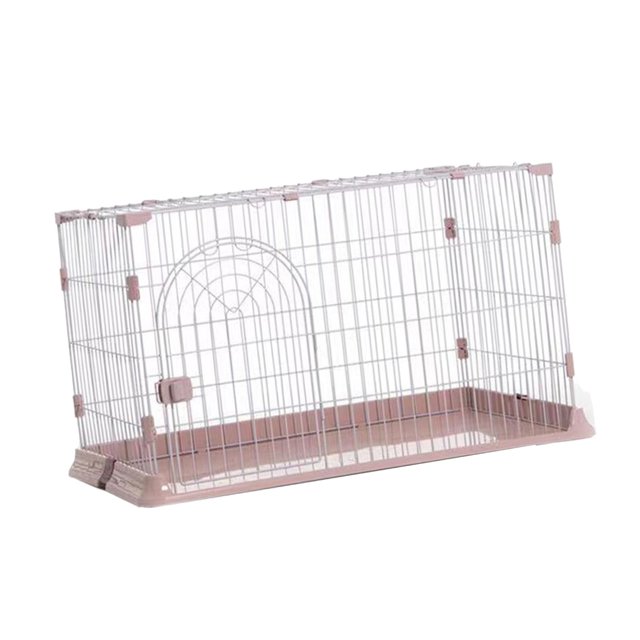 GROWTH TANK Cage pour Chien Cage de Transport Réutilisable Porte Plate à Installer Boîte Amovible Cage Pliante Rose m