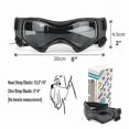 thumbnail image 4 of (Noir) Lunettes pour Chien Petite Race, Facile à Porter, Protection UV/vent/poussière/Buée Réglable, 4 of 5