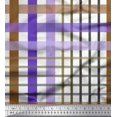 thumbnail image 1 of Soimoi Blue Rayon Crepe Fabric Window Pane Check Printed Craft Fabric by the Yard 46 Inch Wide, 1 of 4