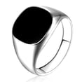thumbnail image 1 of EGNMCR Rings Polished Copper Biker Men Signet Black 12 Ring, 1 of 2