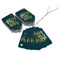 thumbnail image 3 of Inkdotpot Pack Of 100 Real Gold Foil Paper Tags Merry And Bright Christmas Favor Hang Tags, 3 of 6