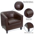 thumbnail image 2 of Brown Leather Lounge Chair, 2 of 9