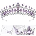 thumbnail image 4 of Miangastore Couronne en Strass Alliage de Zinc Style de Mariée 1Pcs 6.3X6.3X2.0In, 4 of 8