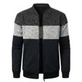 thumbnail image 1 of Birdeem Chandail Long à Fermeture Éclair pour Hommes, Manteau Sans Capuche à Manches Longues, Veste Décontractée, 1 of 4