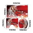 thumbnail image 3 of Leutsin Christmas Bathroom Rugs and Mats Set 3 Piece, Red Christmas Snowman Bathroom Rugs Non Slip, Red Winter Absorbent Memory Foam Bath Mat Machine Washable Bathroom Floor Mats, 3 of 9