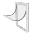 thumbnail image 1 of Porte pour Animaux de Compagnie, Installation Porte pour Animaux de Compagnie, Installation Simple Porte pour Animaux de Compagnie ABS Grande Porte pour Chien Blanc, 1 of 8
