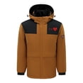 thumbnail image 3 of RXIRUCGD USB Intelligent Constant Temperature Heated Windproof Plus Size Coat For Men And Women Winter 4 Heated Jacket Coat( Brown, Size:3XL ), 3 of 4