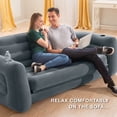 thumbnail image 4 of Intex Canapé-Lit Gonflable Grand Lit et Fauteuil-Lit, Gris Foncé, 4 of 12