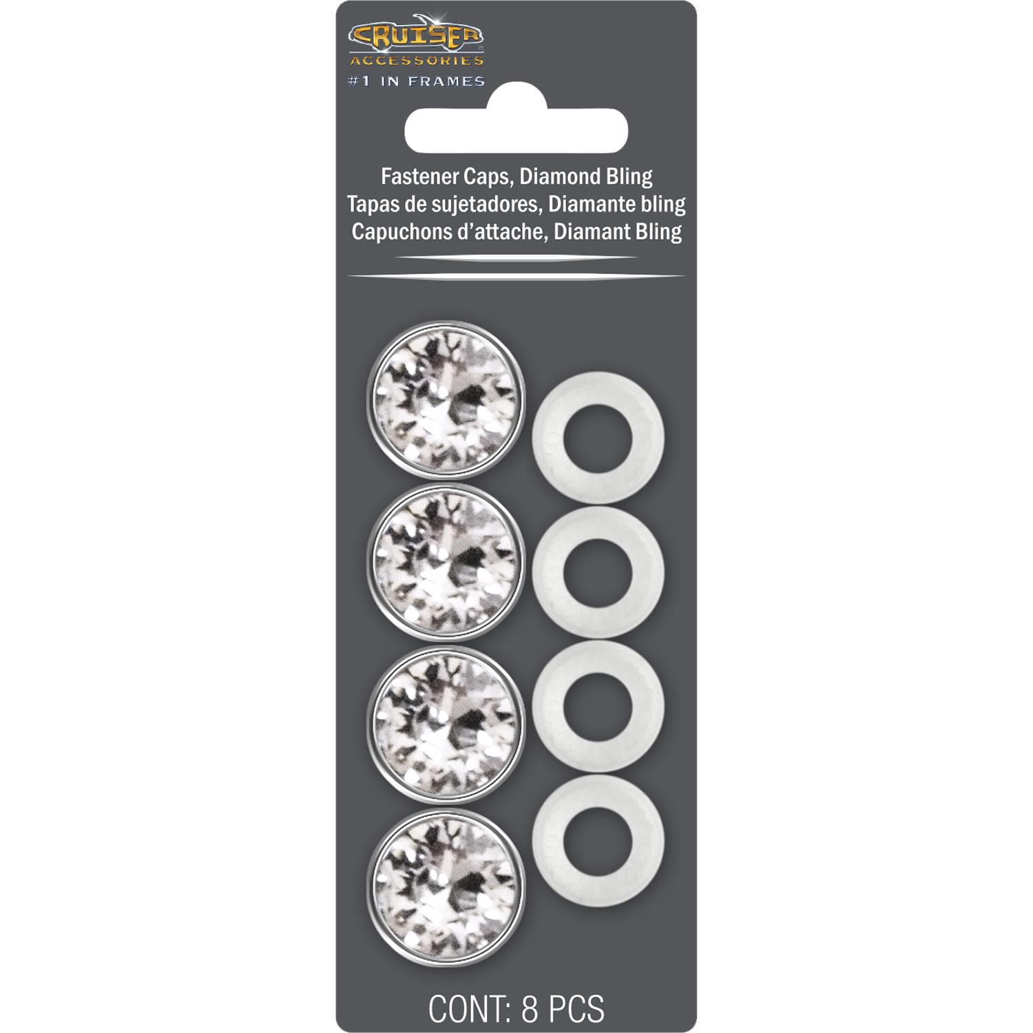 Cruiser Accessories Fastener Caps, Diamond Bling Hardware
