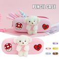 thumbnail image 2 of CAROOTU Cartoon Pencil Case with Compartment 3D Bear Design Stationery Storage Bag Back To School Gift for, 2 of 7
