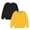 Yellow, variant on Milgrthf 2PC Unisex Kids Boys Girls Solid Cotton Thin Pullover Sweatshirt Casual Loose Toddler Tween Crewneck Long Sleeve Basic Tops Red 5 Years