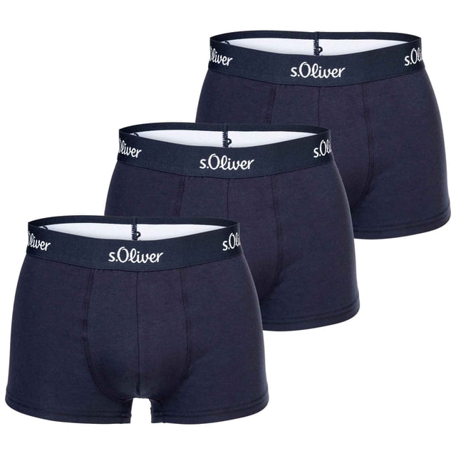 s.Oliver Men's Boxer Shorts, 3-pack - Trunks, Hipsters, Cotton Stretch Navy XXL (XX-Large)