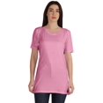 thumbnail image 1 of Inkmeso Plain Basic Tshirt Long Length Tee Short Sleeve Workout Top For Women, 1 of 9