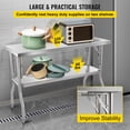 thumbnail image 4 of KFFKFF Commercial Worktable Workstation 48 x 24 inch Folding Commercial Prep Table, Heavy-duty Stainless Steel Folding Table with 772 lbs Load,Kitchen Work Table, Silver Stainless Steel Kitchen Island, 4 of 9