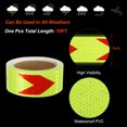 thumbnail image 3 of Unique Bargains Reflective Tape, 2' x 16 FT Arrow Waterproof Adhesive Safety Tape, Fluorescent Yellow Red, 3 of 6